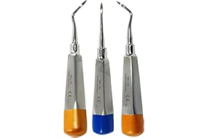ArTlAb-Premium Dental Elevators Etracting Extraction Osteotome Periotome Luxating Elevator Apical Spade Cryer Proximator Elevator Oral Implant, Root Extraction (HEIDBRINK Root TIP Pick Set of 3)