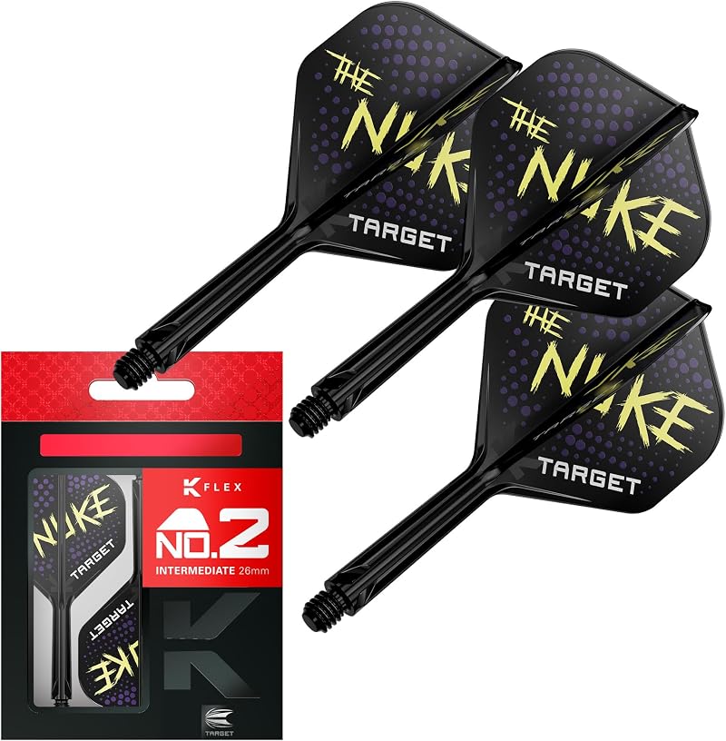 Target Darts Luke Littler K-Flex Flights & Shaft System No.2 26mm Pack of 3