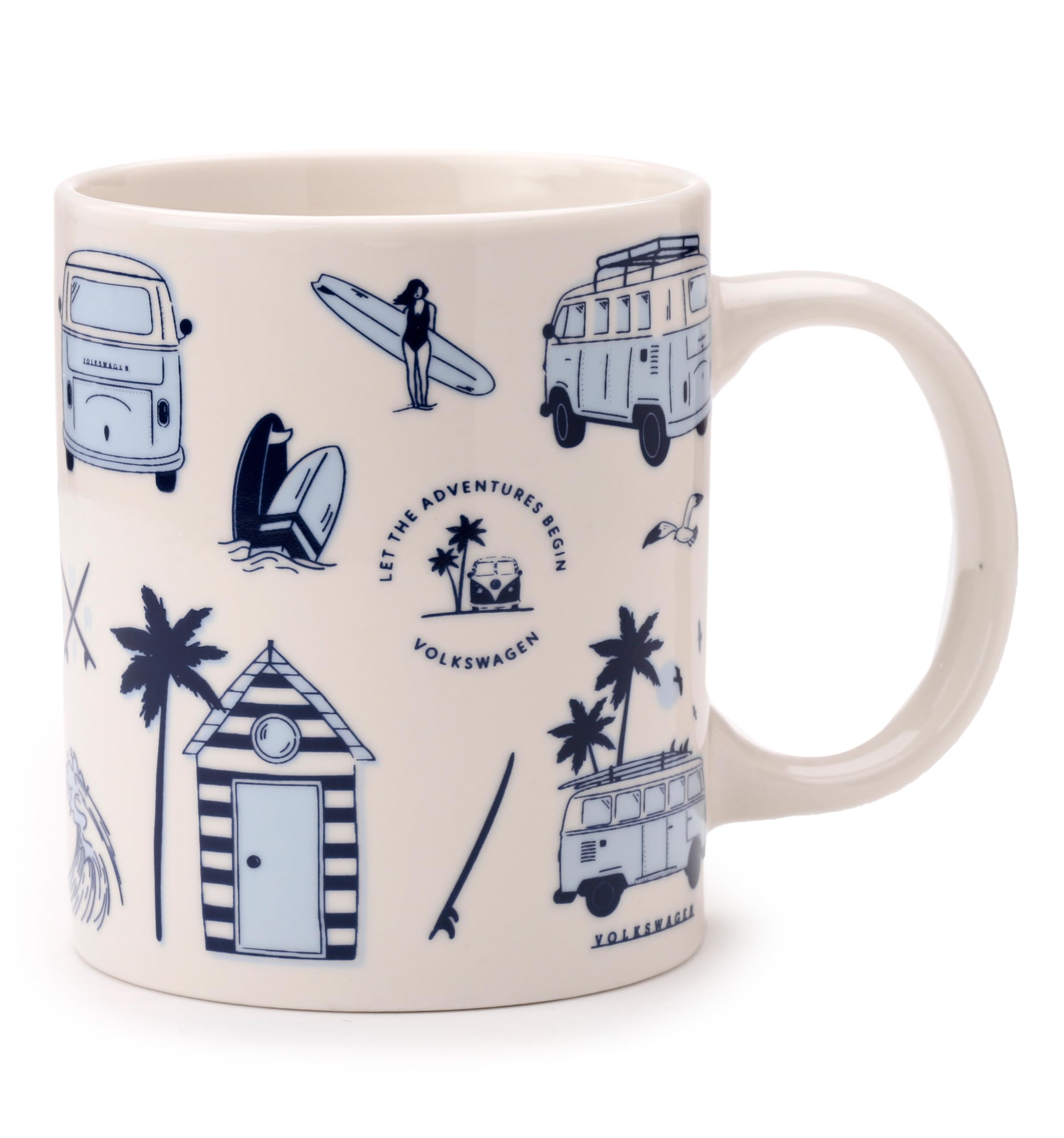 Puckator VW Volkswagen T1 Camper Bus Explore More Porcelain Tea Coffee Mug - Funny Home Accessories - Cute Gifts for Girlfriend - Large Mugs for Men Women Hot Drinks - Cups Presents Secret Santa Gift