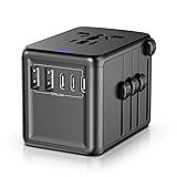 Universal Travel Adapter Offers 5.8A 3X 3.0A USB-C