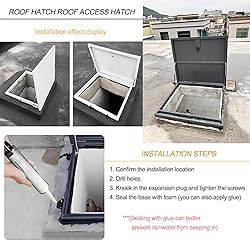 VOLDAX Rooftop Hatch Lid Rainproof Attic Skylight