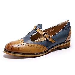 Mona flying Women's Leather Wingtip Oxford Mary