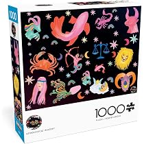 Buffalo Games Bonjour Neon Collage 1000 Piece Puzzle - 26.75 X 19.75 Inch Adult Jigsaw With Poster - View #2