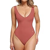 Popilush Body Suits for Women - Going Out Tank Tops - Plunge Deep V Neck Backless Sleeveless Tummy Control Shapewear Bodysuit