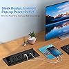 Pop Up Power Strip with PD 30W USB Ports, Recessed Power Grommet Outlet ...
