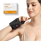 Wrist Heating Pad, Heated Wrist Wrap for Pain Relief, Heated Wrist Brace with 30 Mins Auto-Off, 3000mAh Battery, 3 Heating Modes(Black)