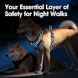 PoyPet No Pull Dog Harness Reflective Vest with 2 Leash Attachments (Blue, L) view 8