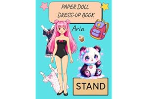 Paper Dolls – Aria Paper Doll Book | 40+ Paper Doll Clothes & Panda Pet | Cut Out Paper Dolls for Girls Ages 4-7 & 8-12: Dres