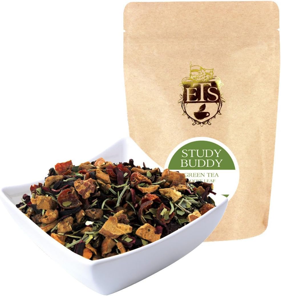 English Tea Store Herbal Loose Leaf Tea, Study Buddy, 4 Ounce