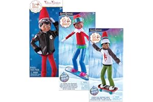 The Elf on The Shelf Active Set: Magi-Freez Swish and Sleigh Snowboarder, Magi-Freez Holly Jolly Skateboarder & Flurry Flight Jacket
