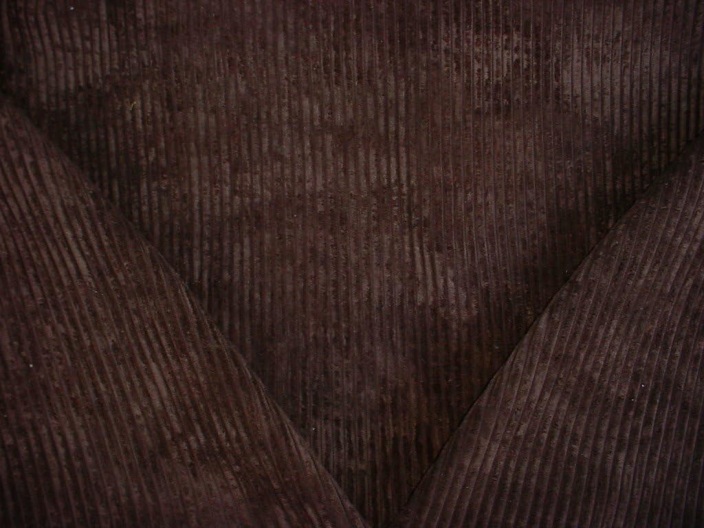 Morgan Fabrics 60920 in Espresso - Plush Brown Lined Velvet Stripe Designer Upholstery Drapery Fabric - by The Yard