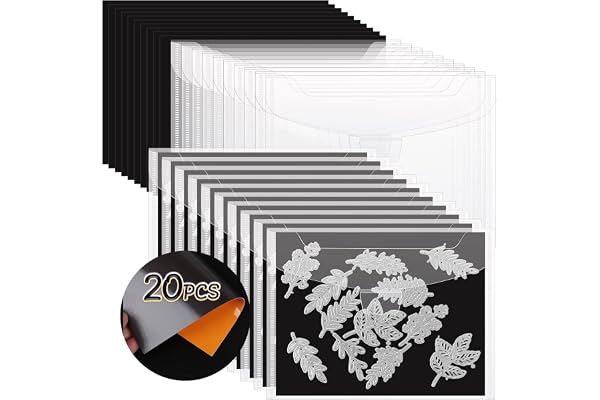 20 PCS Stamp and Die Storage Bag and Rubber Magnetic Sheets,die Storage Set for Storage Die Cutting, DIY Scrapbooking