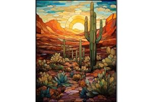 Natuyalo Paint by Numbers Kit for Adults - Cactus DIY Adult Paint by Number Kits Wilderness Landscape Acrylic Canvas Painting for Adults Beginners Kids Art Crafts Without Frame, 16x20 Inch