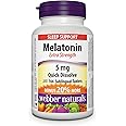 Webber Naturals Melatonin 5 mg Extra Strength, 144 Quick Dissolve Tablets, For Sleep Support, Vegetarian