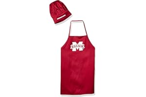 Pro Specialties Group NCAA Mississippi State Bulldogs Mens Chef Hat & Apron, Full Color Team Logo, one size