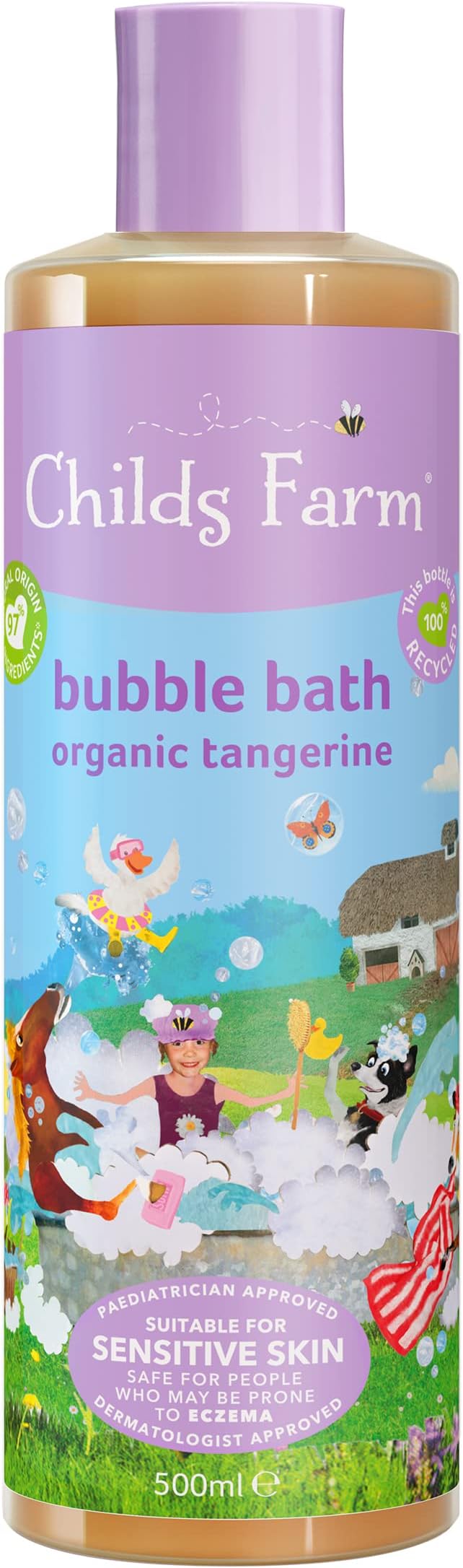 Childs Farm Bubble Bath Organic Tangerine 500ml Moisturising & Gentle