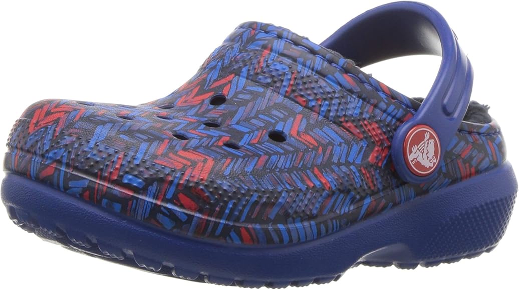 light blue lined crocs