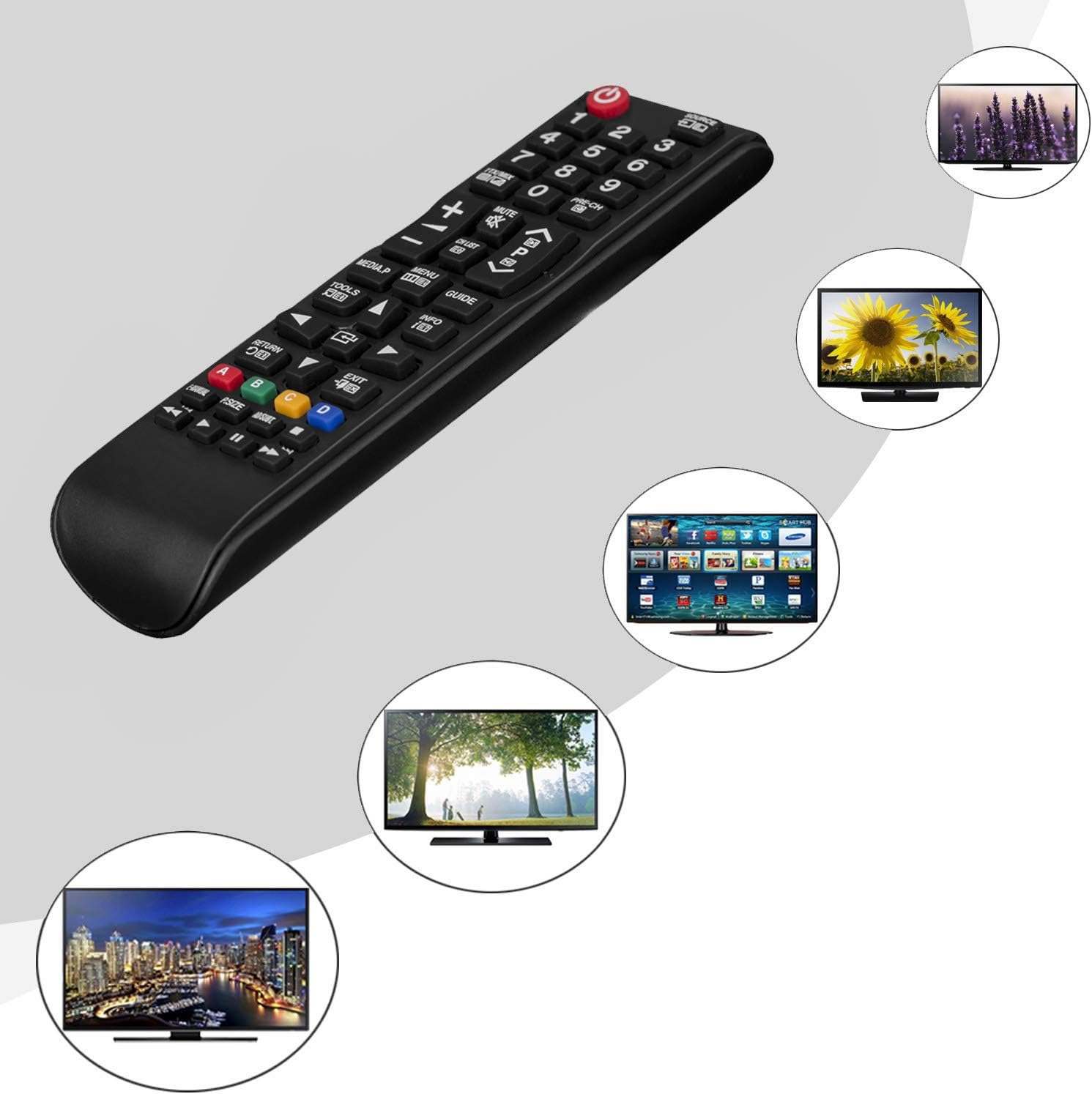 Universal Remote Control for Samsung-TV-Remote All Samsung LCD LED HDTV 3D Smart TVs Models: Home Audio & Theater
