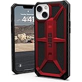 URBAN ARMOR GEAR UAG Designed for iPhone 14 Plus Case Red Crimson 6.7" Monarch Rugged Premium Protective Cover Lightweight Slim Shockproof Dropproof Compatible with Wireless Charging