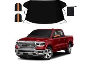 TX-INNO AUTO Windshield Cover for Ice and Snow, Thicken Extra Large Size Car Windshield Snow Cover with Side Mirrors Cover, Winter Windshield Covers Windproof Covers Fits Most SUVs Trucks (82.8"x 47")