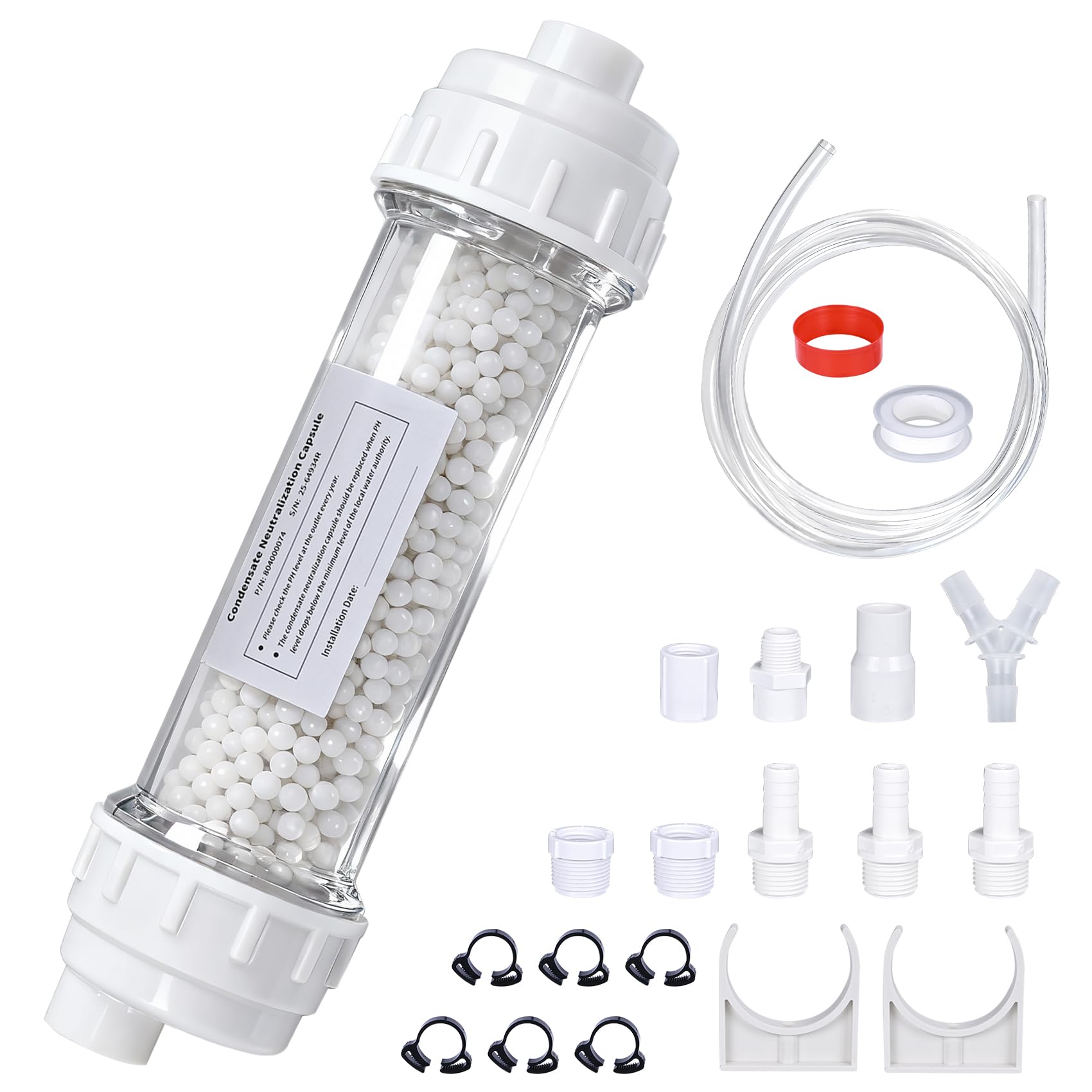 Photo 1 of Condensate Neutralizer Kit, Compatible with Rinnai Tankless Water Heater, Replacement for Model 804000074 - Acidic Condensate Neutralizer Prevents Pipe Corrosion & Damage