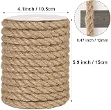 Tenn Well 12mm Jute Rope 33 ft Natural Twine Gardening Craft Brown view 6