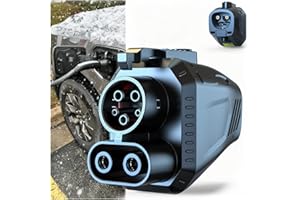 Kubomszz NACS to CCS Adapter for Fast Charging CCS1 EV in Tesla V3/V4 Supercharger, Max 500A 1000V NACS DC Adapter for Road Trip Charge Backup, Dual Locks for Sturdy Secure Connection