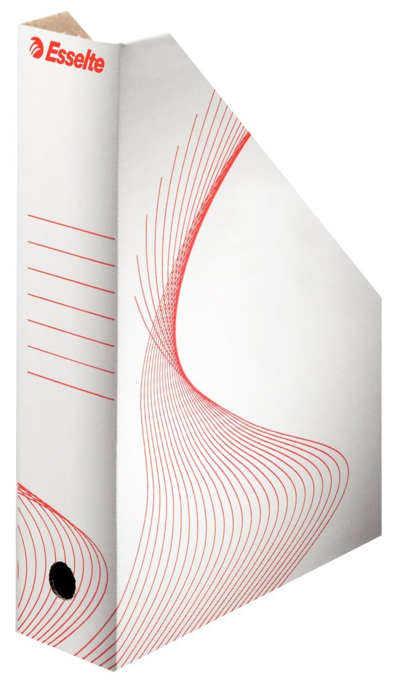 Esselte A4 Flat Packed Cardboard Magazine Files - White, Pack of 10