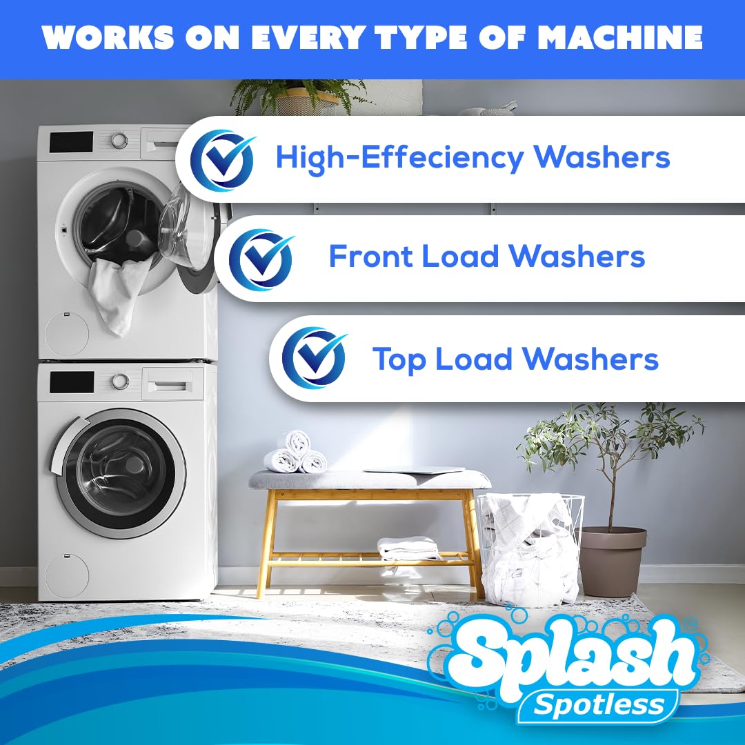 Generic Splash Spotless Washing Machine Cleaner for HE Front Load & Top Load Washers, 6 Count (Pack of 1)