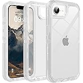 TUTUKII for iPhone 16e Case Clear, Anti-Drop, Transparent, Shockproof, Military Grade Drop Protection, Heavy Duty Protective Phone Case Cover for 16e 6.1", Clear