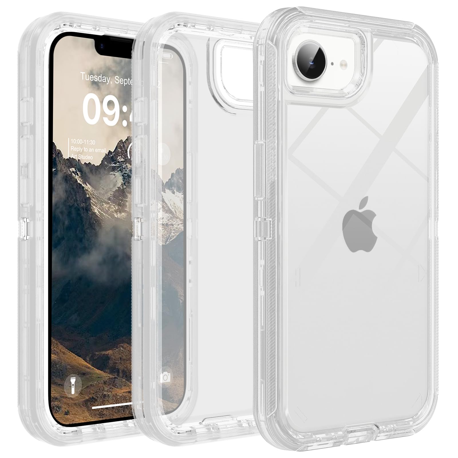 Photo 1 of TUTUKII for iPhone 16e Case Clear, Anti-Yellowing, Shockproof Protective Transparent Case, Triple-Layer Heavy Duty Protection Phone Case Cover for Apple iPhone 16e 2025, Crystal Clear