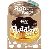 eZn Pudding Hair Dye, Ammonia-Free, Semi-Permanent DIY Korean Hair Dye Color with Keratin, Odorless Gentle for Sensitive Skin No Skin Irritation (Ash Beige)
