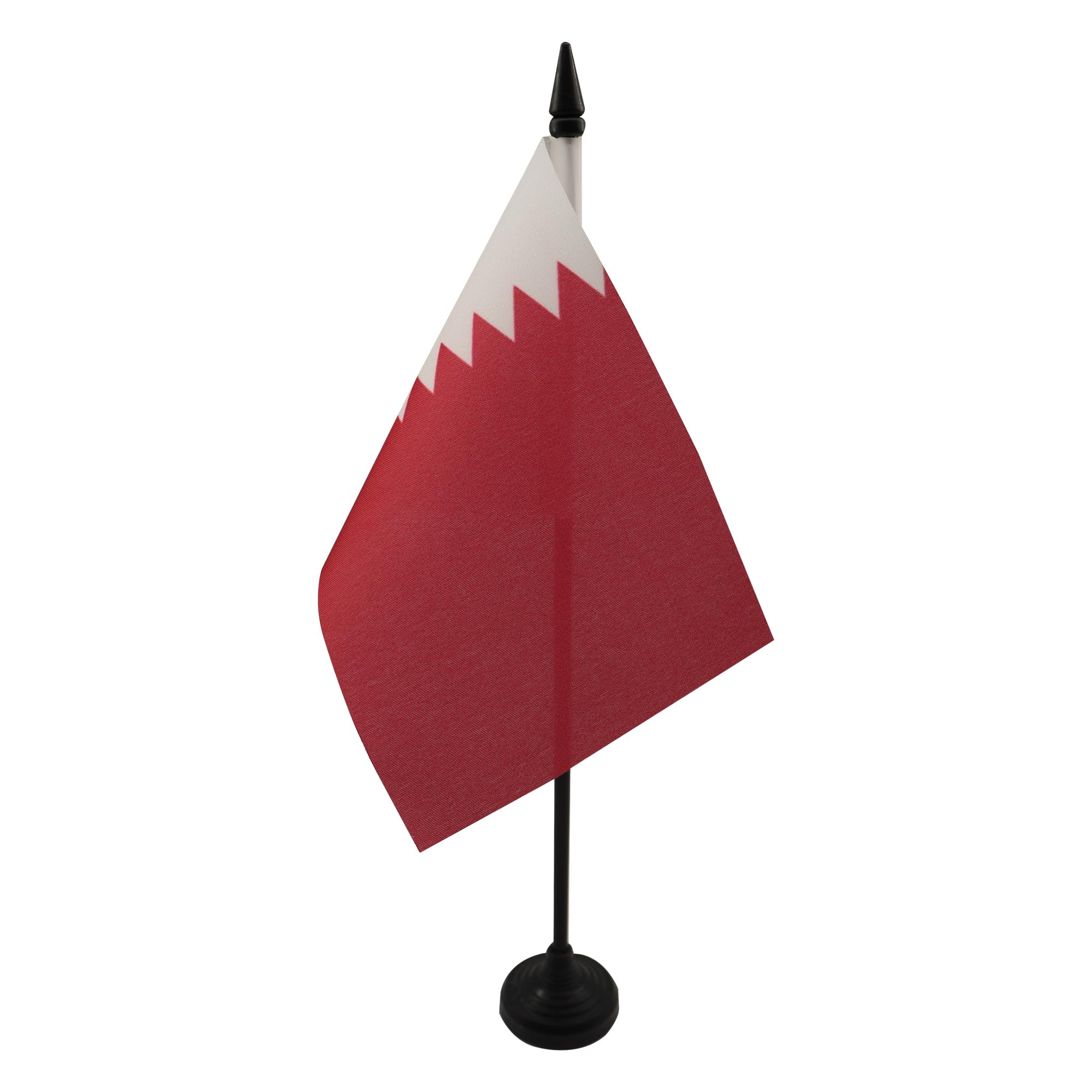 AZ FLAG - Qatar Table Flag 4'' x 6'' - Qatari Office Mini Banner 100% Polyester 15 x 10 cm - Mini Desk Flag with 10'' Pole and Black Plastic Base — image 1