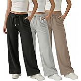 Common Stitch 3 Pack Sweatpants Women, Wide Leg Womens Sweatpants, Workout - Yoga Pants (Available in Plus)