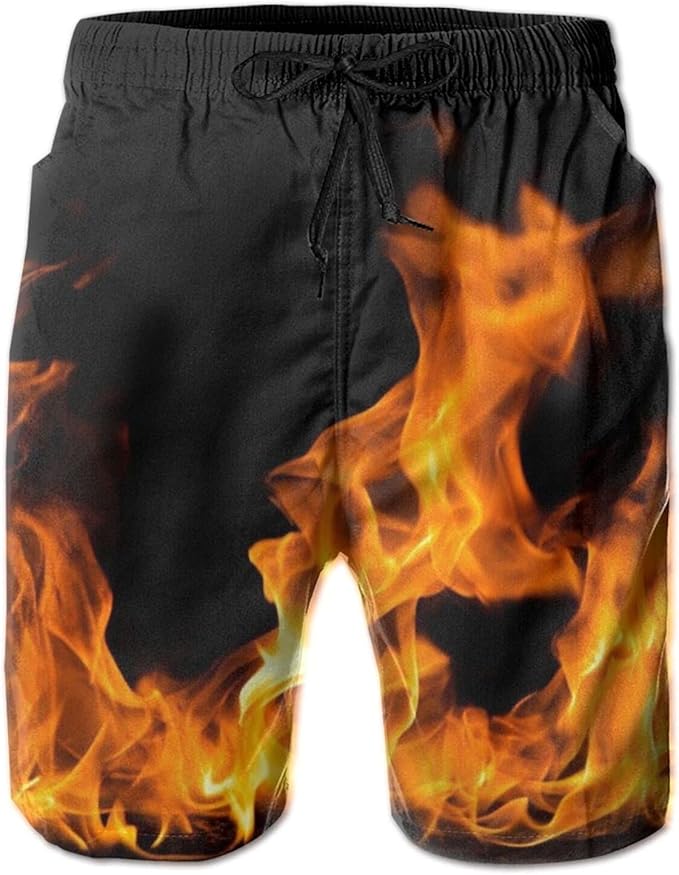 men's flame swim trunks