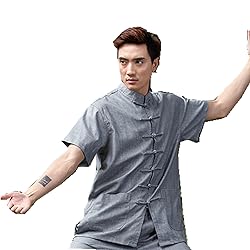 Shanghai Story Linen Kung Fu Top Short Sleeve Tai