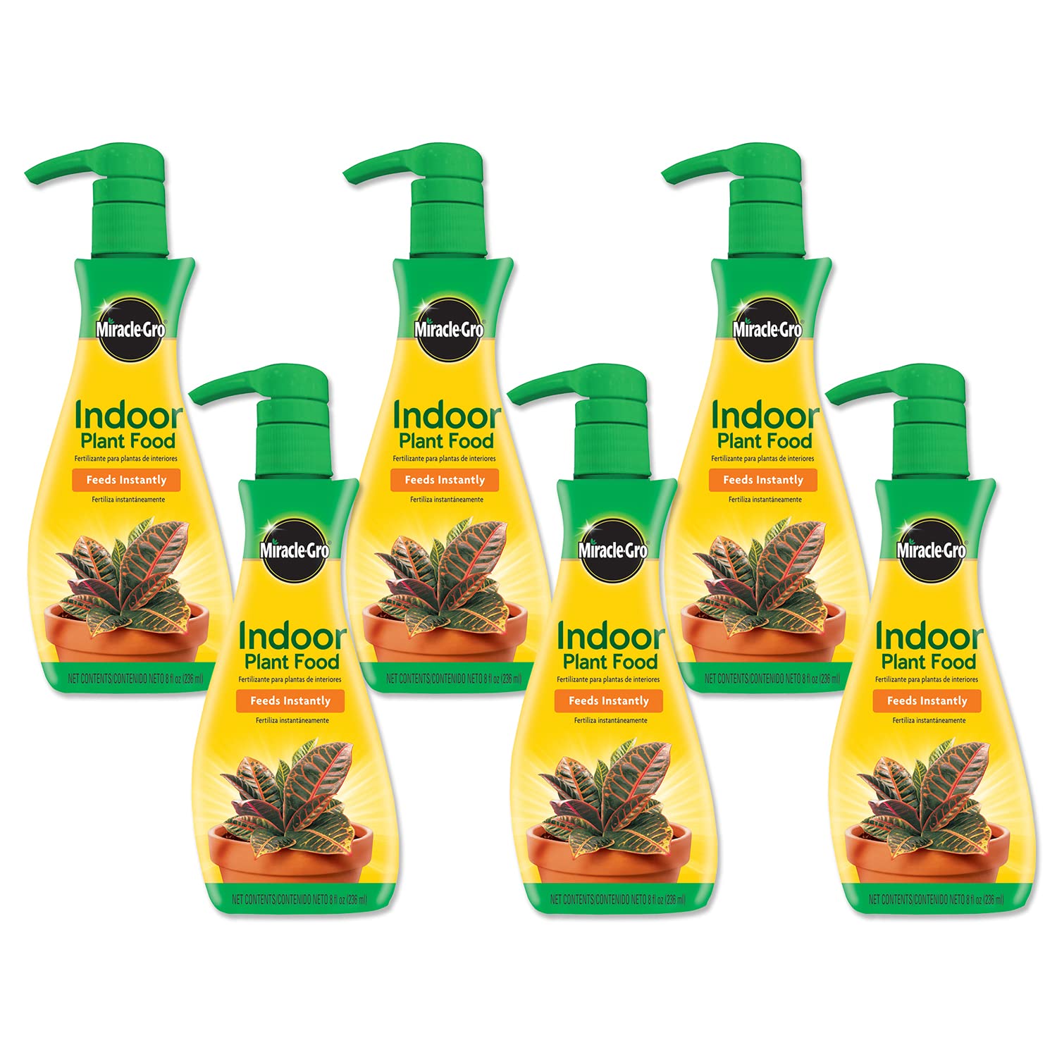 Photo 1 of Miracle-Gro Indoor Plant Food, Plant Fertilizer, 8 oz. (6-Pack)