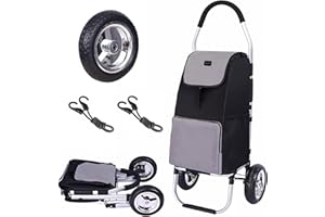 HOME LUXE GROCERY Premium Tall & Durable Foldable Shopping Cart with Smooth-Rolling Wheels