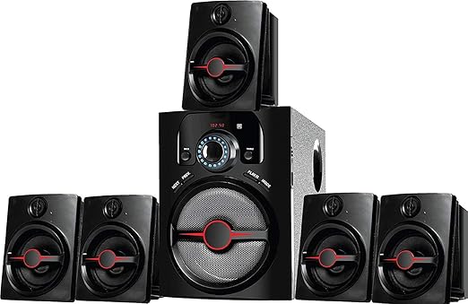 IKALL 5.1 Home Theater System with AUX/FM/USB Connectivity (Black)