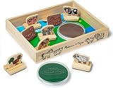 Melissa & Doug My First Wooden Farm Animal Stamp Set | Kids Arts Crafts 3+ view 4