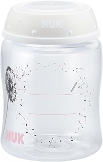 NUK 10252098 Muttermilchbehälter 150 ml, 2 Stück inklusive Schraubdeckel, vom Abpumpen über Einfrieren bis zum Füttern, BPA-frei