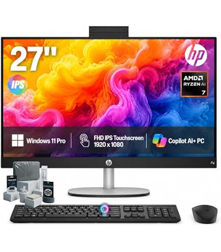 Amazon.com: HP 27 Touch Screen All-in-One Desktop Computer PC