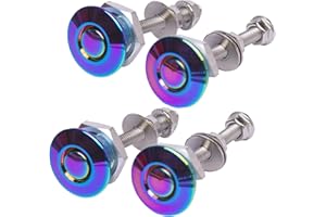 JYJMQ Universal Aluminum Vehicle Hood Pins, Bumper Quick Release Latch License Plate Clip Hood Pins Lock for Car 1.25in ,Quick Release Lock Latch Bumper for Bumper Hood or DIY (4 Set - Color)