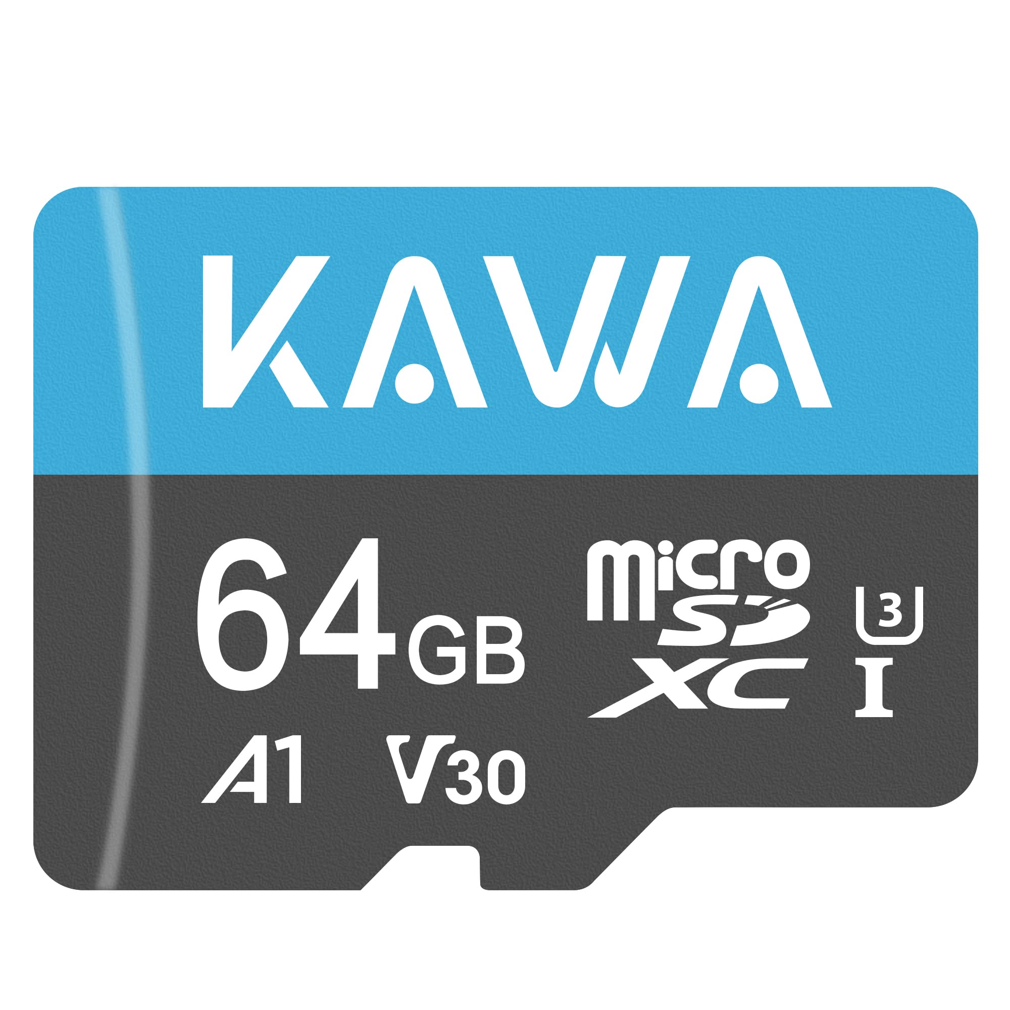 KAWA 64GB Micro SD Card, High Endurance Video Monitoring Card, microSDXC Flash Memory Card, A1, U3, Class10, V30, High Speed TF Card for DashCam, Security Camera, Baby Monitor, Phones, Tablets, Drones