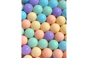 IAGBIBUI Ball Pit Balls 100 for Baby and Toddler Phthalate Free BPA Free Crush Proof 2.16 Inches Plastic Multicolored Pit Balls in Reusable Play Toys Gift for Kids (Macarons 5 Colors)