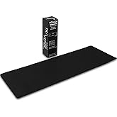 Traverse Ridge Gaming Mouse Pad (5mm) Extended 36 inch | 36x12x0.20 Extra Thick | Black | Stitched Edge, Large Washable Desk Mat