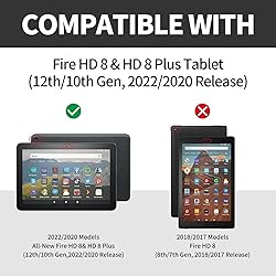 for Fire HD 8 Tablet Case 2022, Cover for All-New