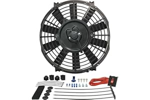Derale 16509 9" Tornado Electric Fan Premium Kit , Black