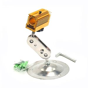 Golden Cooling Heatsink 20x27x50mm with Adjustable Holder/Mount for 12mm Laser Diode Module