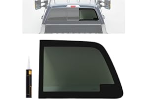 JMTAAT Rear Door Window Compatible with 2008-2016 Ford F250 F350 Manual and Power Slider Window Side Sliding Door Glass Dark Tinted Tempered Glass Right Passenger Side